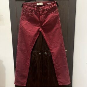 Madewell Slim Burgundy Jeans